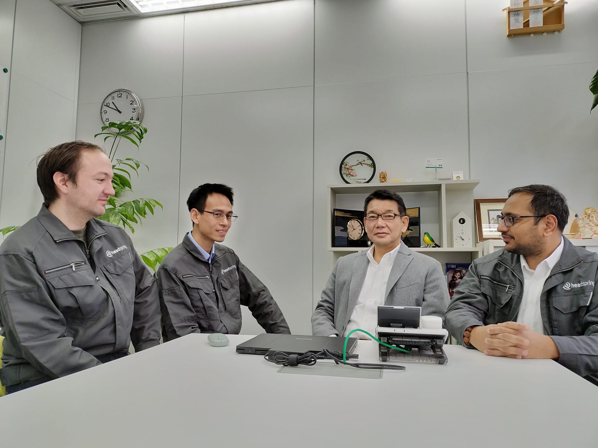 Engineers standing in a room